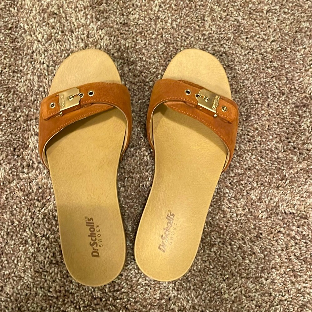 Dr Scholl’s Originals Too Platform Sandals in Honey Brown Leather